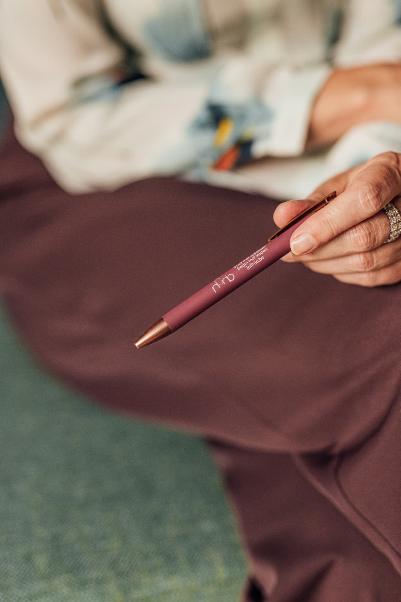 Ann Verlinden met Infinio-pen — aandacht voor detail in gesprek