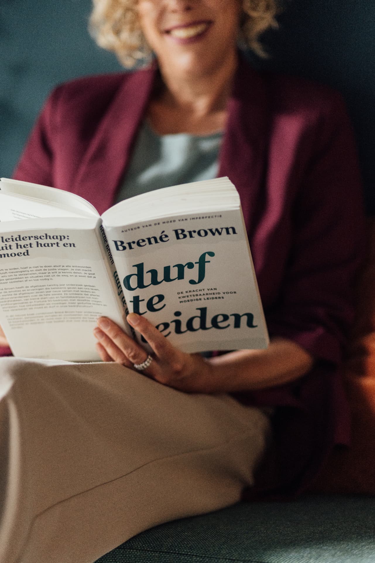 Ann Verlinden leest het boek Durf te leiden van Brené Brown